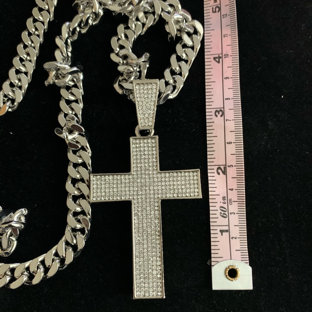 COPY - Pendant Necklace Cross Charm Chain - Picture 3 of 4